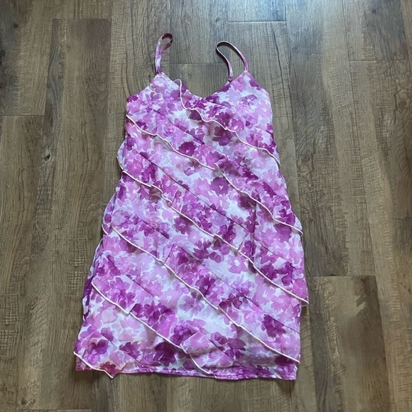 LULU’S Artistic Effect Floral Sleeveless Ruffled Mini Dress - Picture 2 of 3